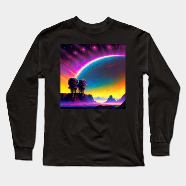 Ethereal Scifi Landscapes 93 Long Sleeve T-Shirt by Benito Del Ray